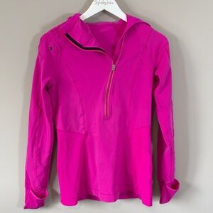 Lululemon Run For it Pullover Jacket Paris Pink Run Hoodie Thumb Holes Fleece 8